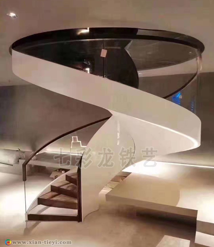 鋼結構螺旋形板式樓梯
