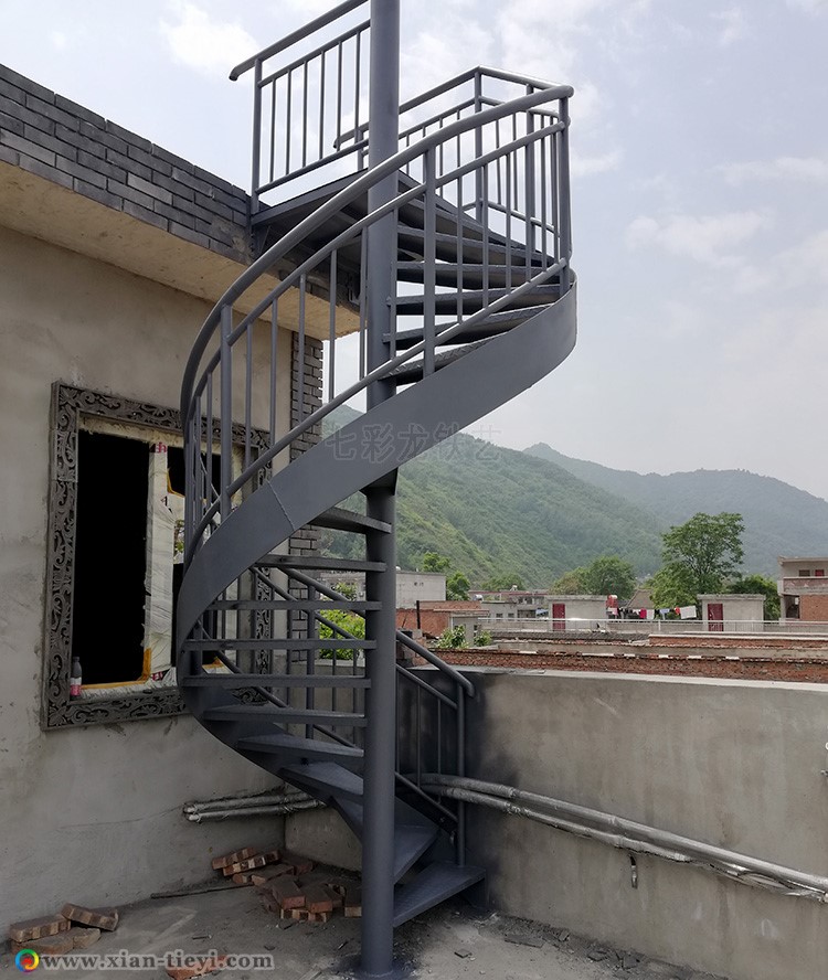 灃峪口鋼構中柱旋梯
