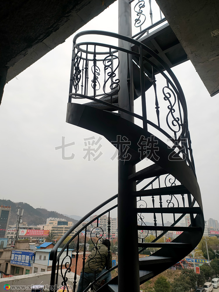 商洛市山陽縣中柱旋轉樓梯_3