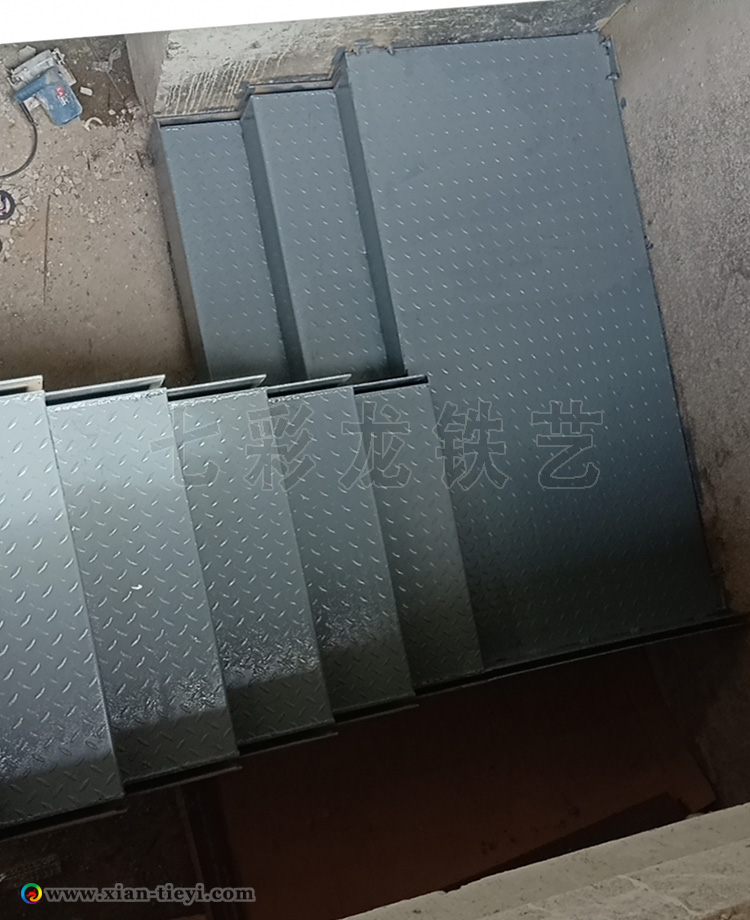 紫汀苑玻璃卡槽鋼構樓梯_3