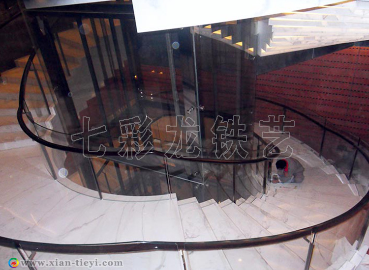 漢中市鋼結構卷板旋轉樓梯_6