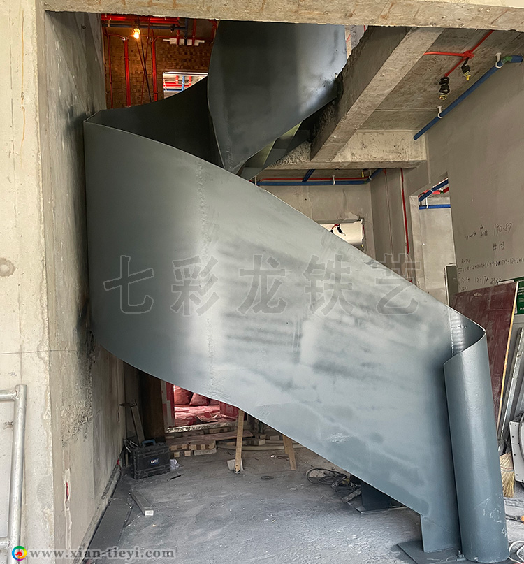 東原印未央鋼結構異形樓梯_1