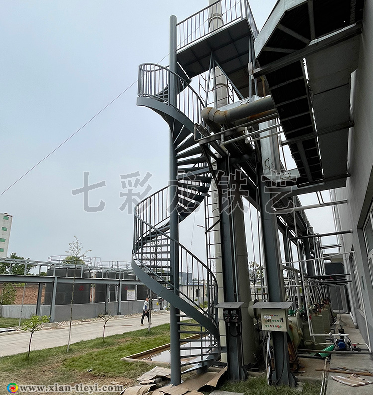 寶雞寶化公司中柱旋轉樓梯_5